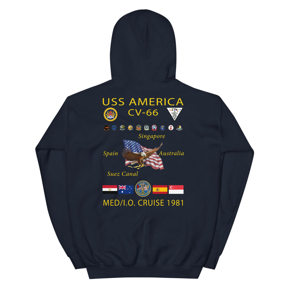 USS America (CV-66) 1981 Cruise Hoodie