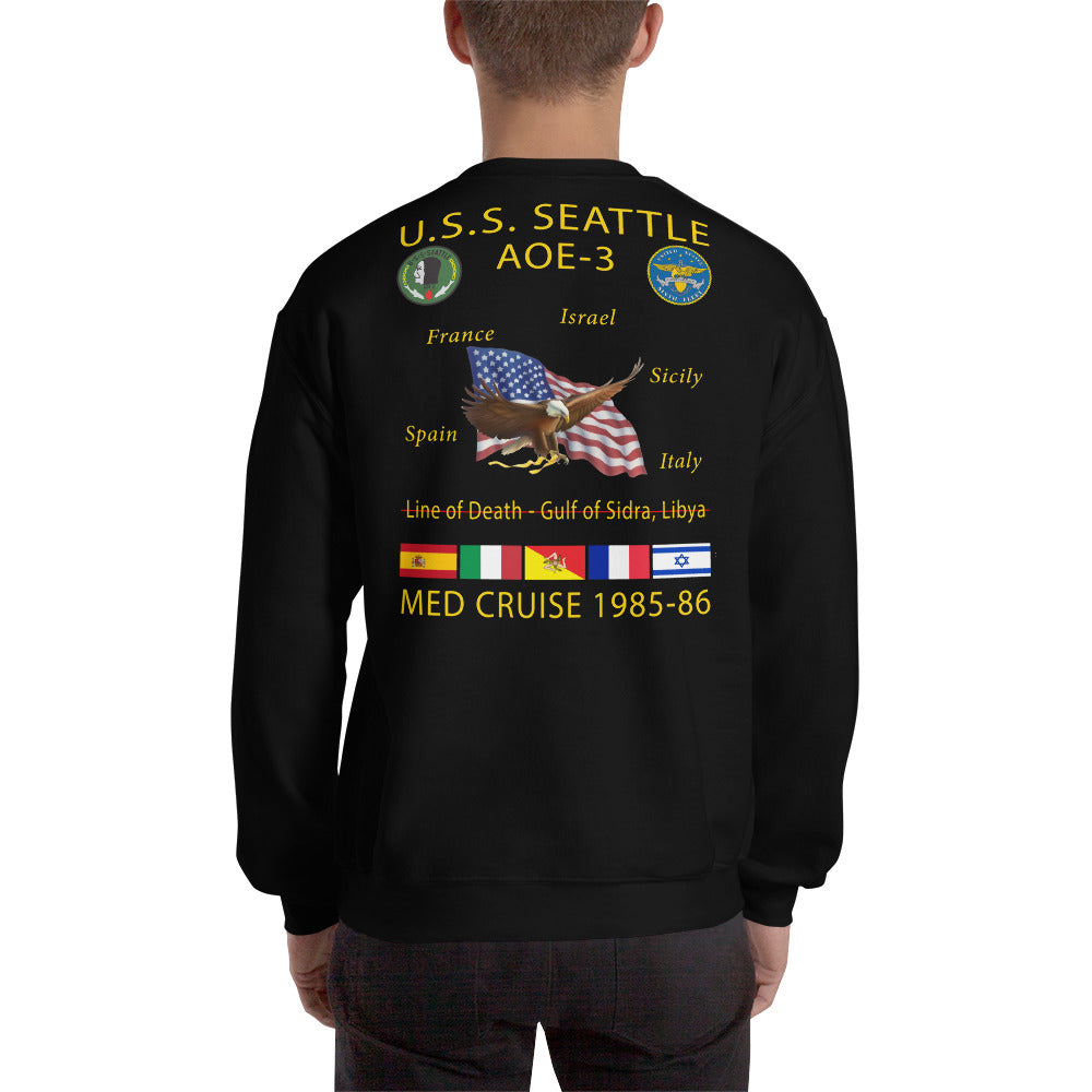 USS Seattle (AOE-3) 1985-86 Cruise Sweatshirt
