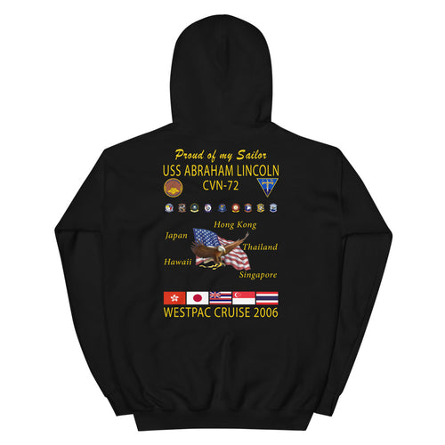 USS Abraham Lincoln (CVN-72) 2006 Cruise Hoodie - Family