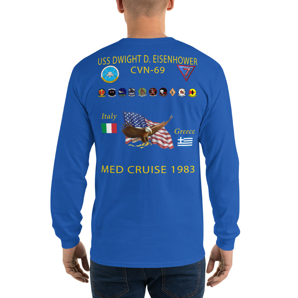 USS Dwight D. Eisenhower (CVN-69) 1983 Long Sleeve Cruise Shirt