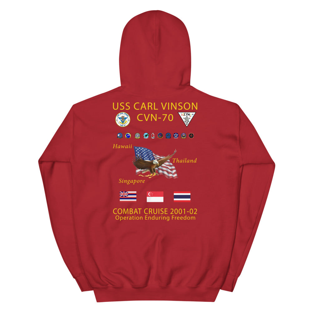USS Carl Vinson (CVN-70) 2001-02 Cruise Hoodie