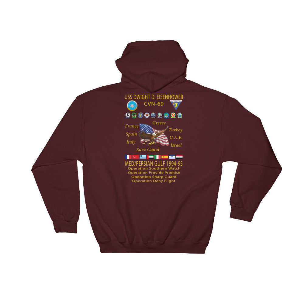 USS Dwight D. Eisenhower (CVN-69) 1994-95 Cruise Hoodie