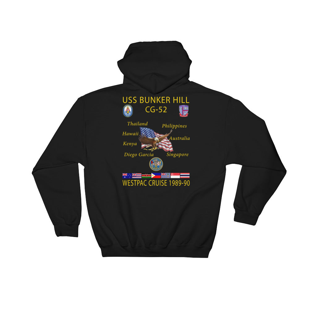 USS Bunker Hill (CG-52) 1989-90 Cruise Hoodie
