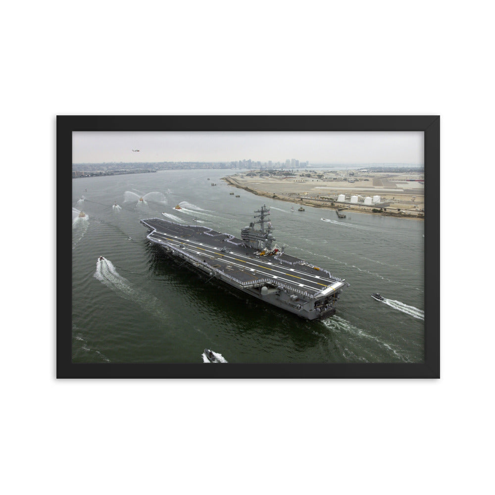 USS Ronald Reagan (CVN-76) Framed Ship Photo - San Diego