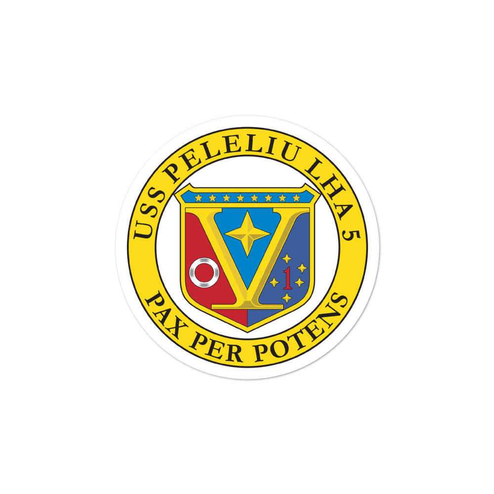 USS Peleliu (LHA-5) Ship's Crest Vinyl Sticker