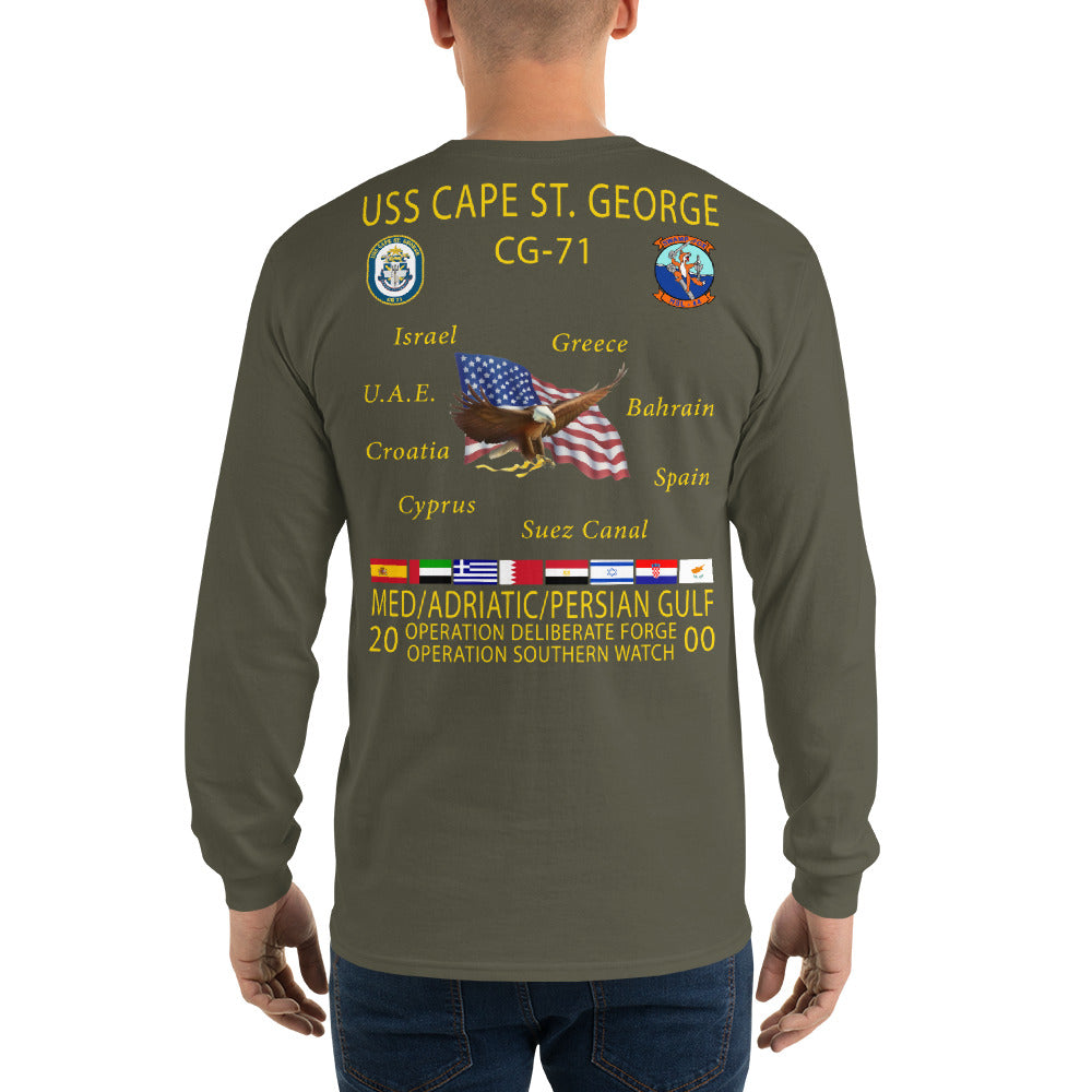 USS Cape St George (CG-71) 2000 Long Sleeve Cruise Shirt