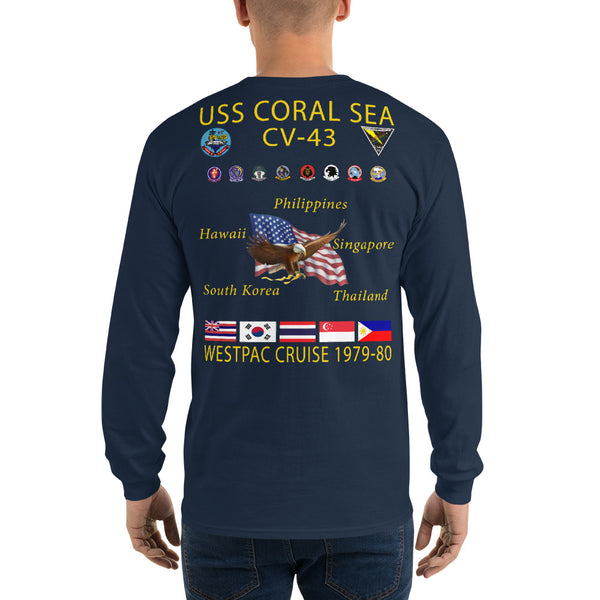 USS Coral Sea (CV-43) 1979-80 Long Sleeve Cruise Shirt