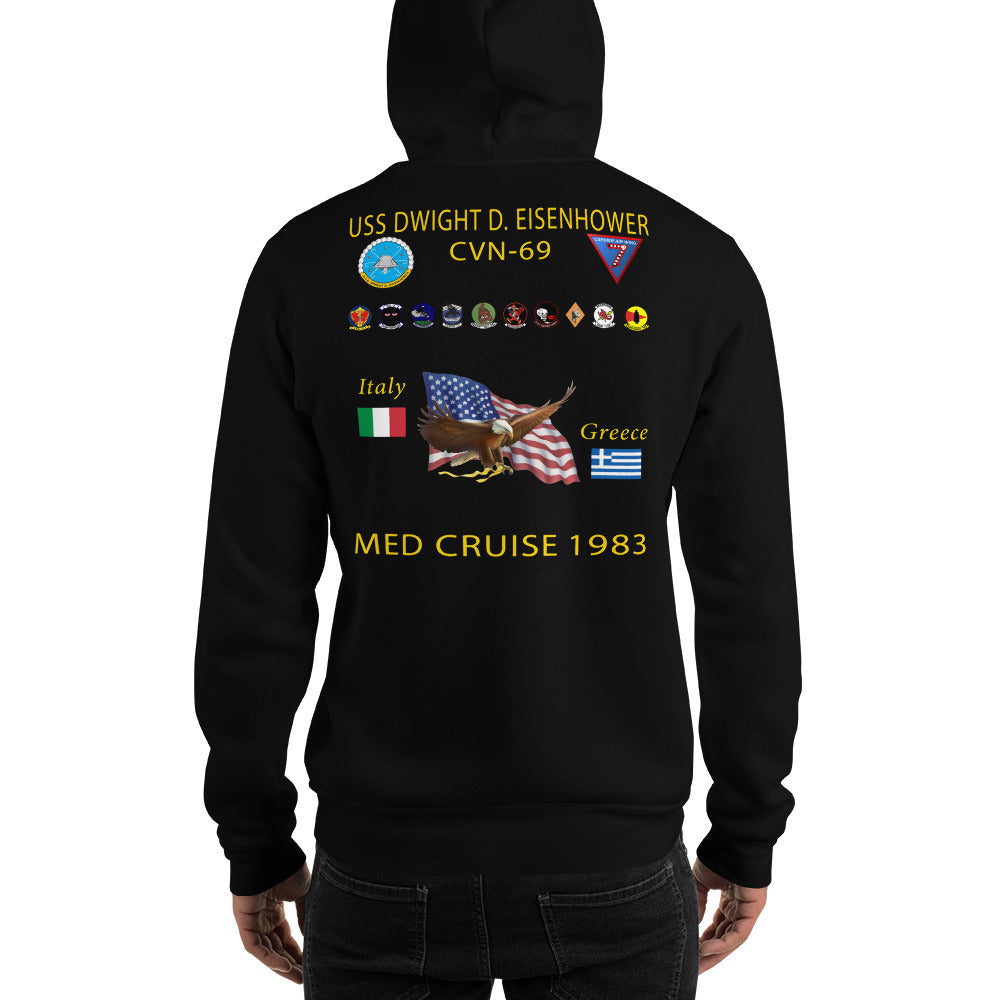 USS Dwight D. Eisenhower (CVN-69) 1983 Cruise Hoodie