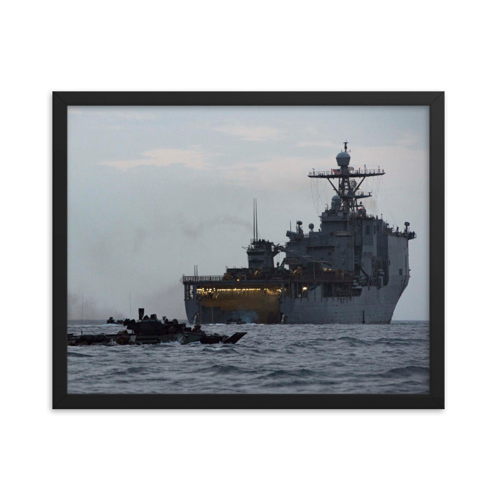 USS Harpers Ferry (LSD-49) Framed Ship Photo