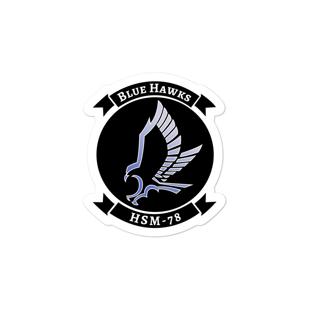 HSM-78 Blue Hawks Squadron Crest Vinyl Sticker