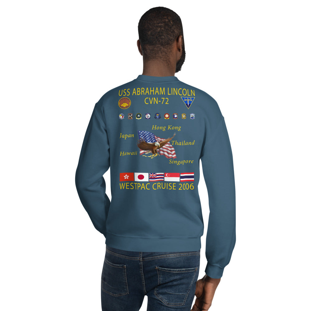 USS Abraham Lincoln (CVN-72) 2006 Cruise Sweatshirt