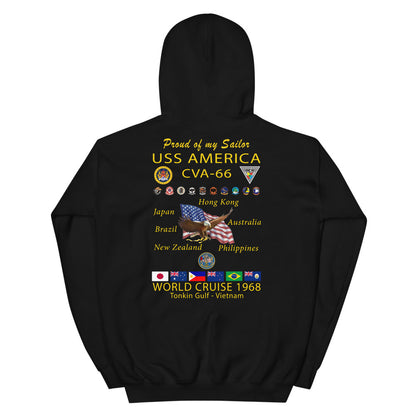 USS America (CVA-66) 1968 Cruise Hoodie - FAMILY