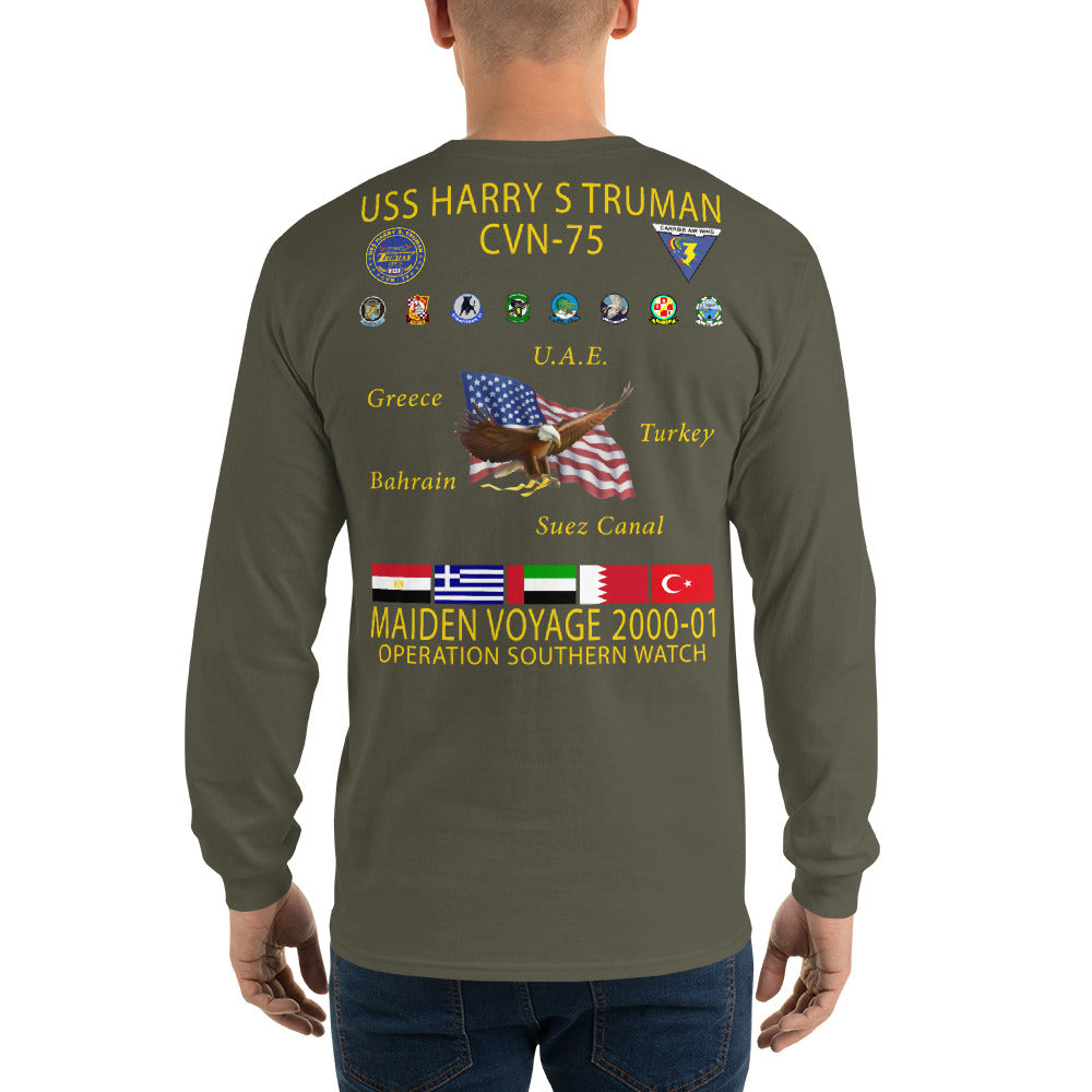 USS Harry S. Truman (CVN-75) 2000-01 Long Sleeve Cruise Shirt