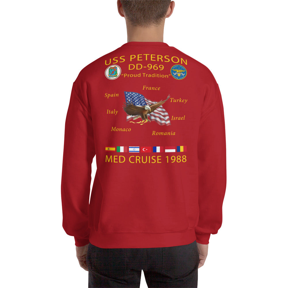 USS Peterson (DD-969) 1988 Cruise Sweatshirt