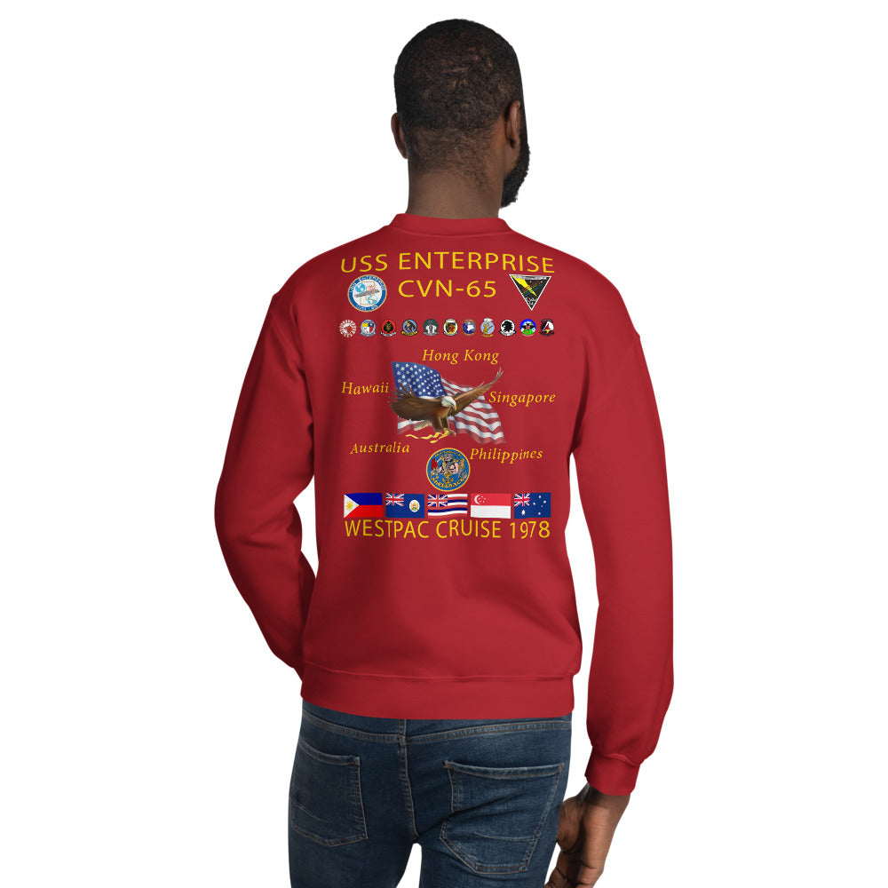 USS Enterprise (CVN-65) 1978 Cruise Sweatshirt