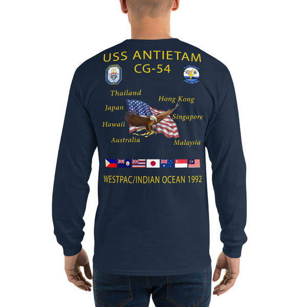 USS Antietam (CG-54) 1992 Long Sleeve Cruise Shirt