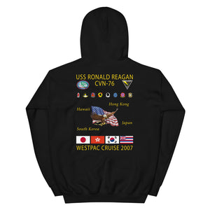 USS Ronald Reagan (CVN-76) 2007 Cruise Hoodie