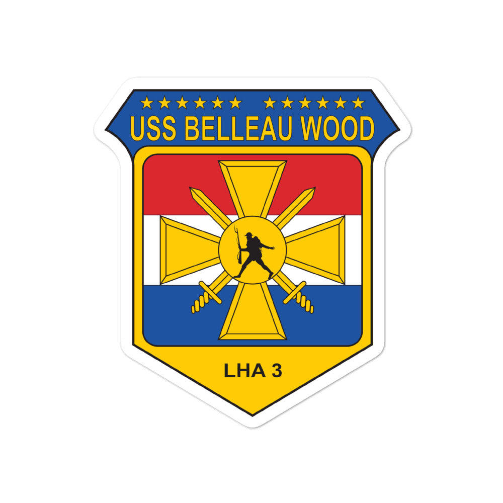 USS Belleau Wood (LHA-3) Ship's Crest Vinyl Sticker