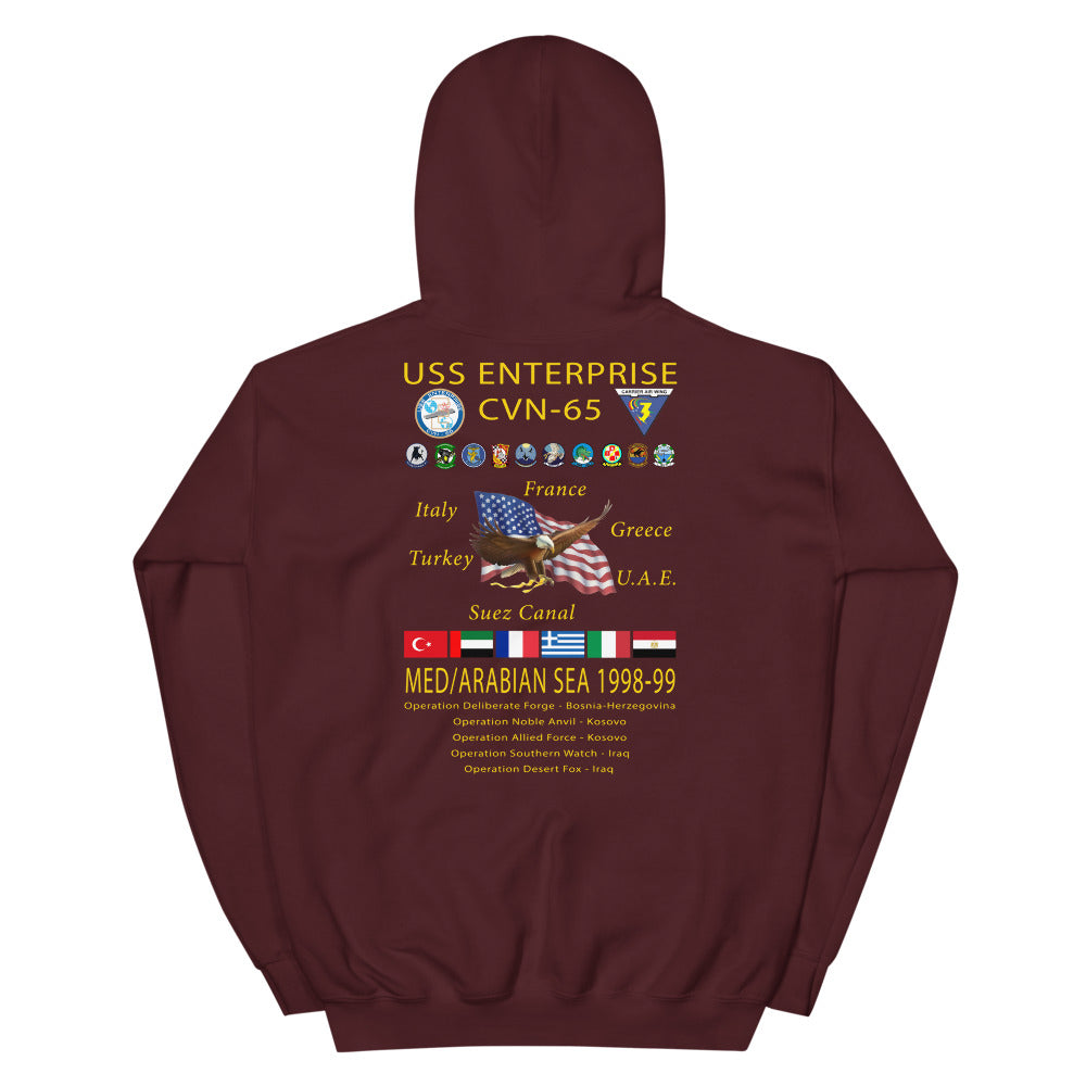 USS Enterprise (CVN-65) 1998-99 Cruise Hoodie