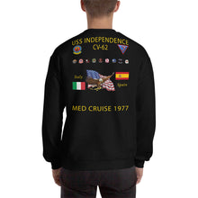 Load image into Gallery viewer, USS Independence (CV-62) 1977 Cruise Sweatshirt