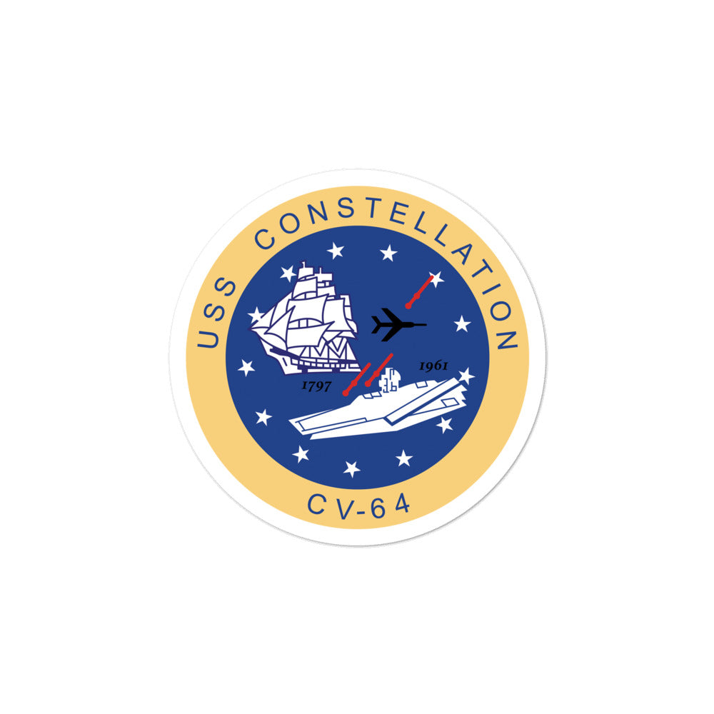USS Constellation (CV-64) Ship's Crest Vinyl Sticker