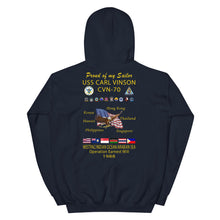 Load image into Gallery viewer, USS Carl Vinson (CVN-70) 1988 Cruise Hoodie - Family