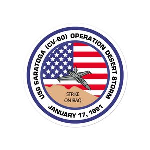 USS Saratoga (CV-60) Operation Desert Storm Vinyl Sticker