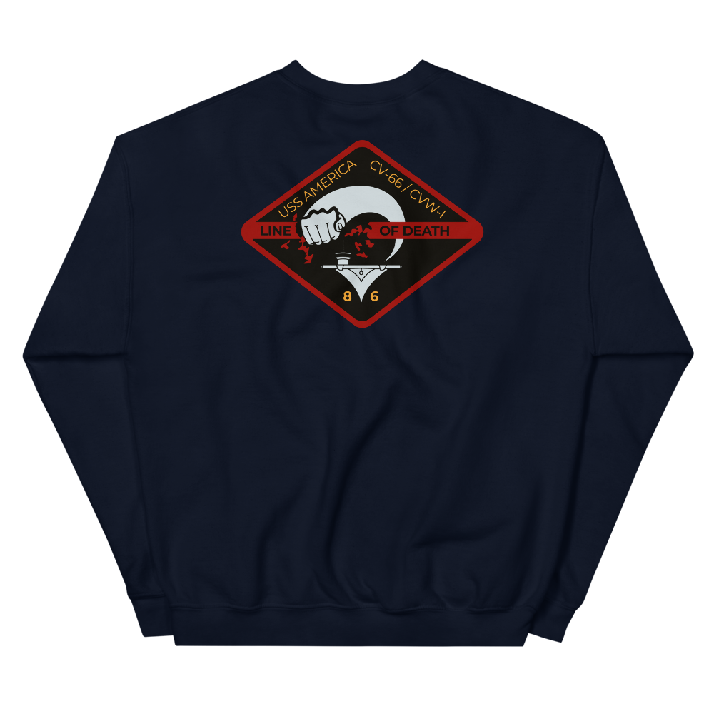 USS America (CV-66) '86 Line of Death - Special Edition Sweatshirt