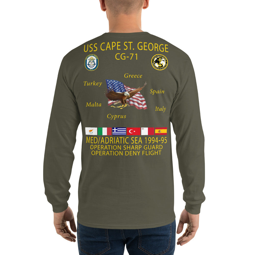 USS Cape St George (CG-71) 1994-95 Long Sleeve Cruise Shirt