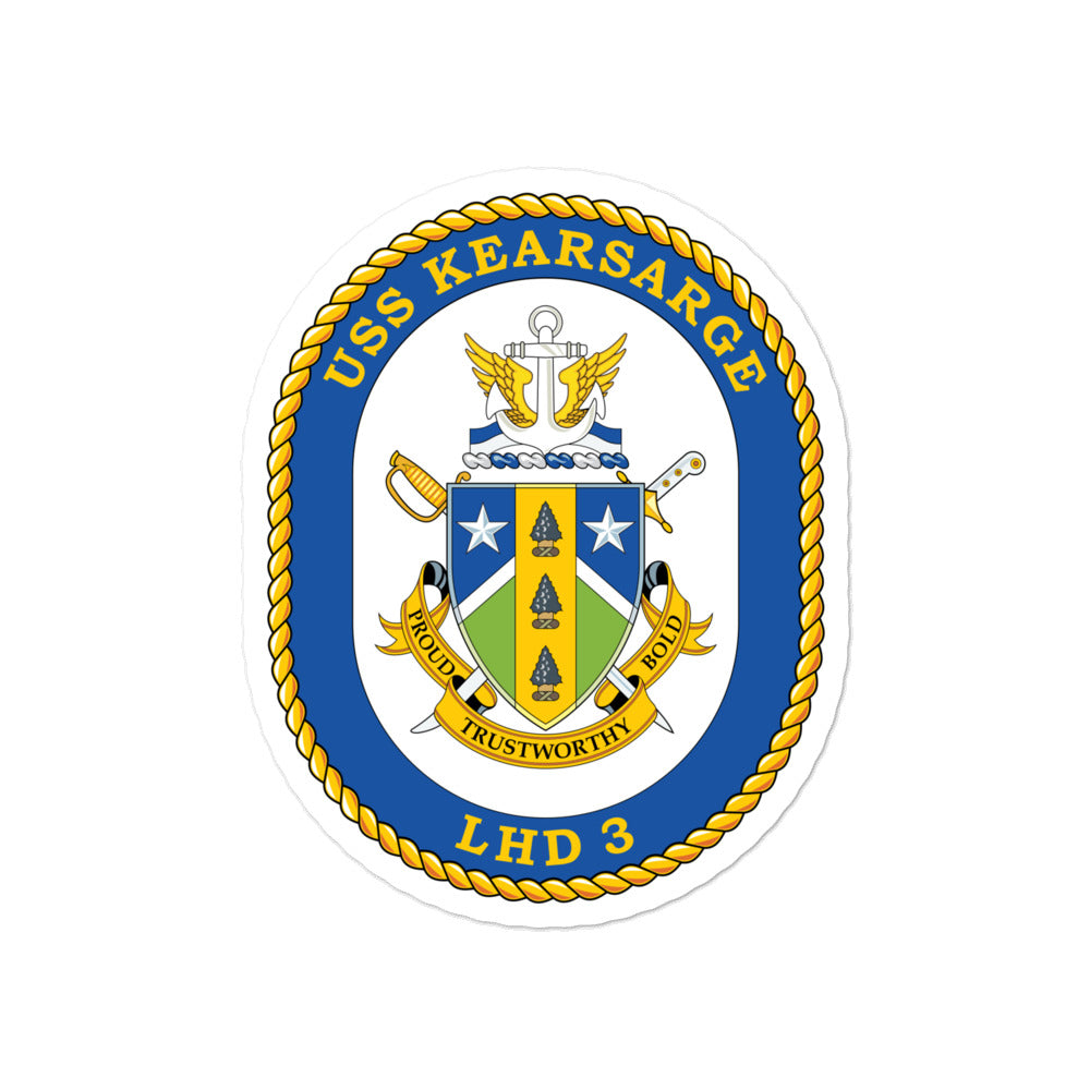 USS Kearsarge (LHD-3) Ship's Crest Vinyl Sticker
