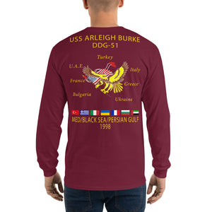 USS Arleigh Burke (DDG-51) 1998 Long Sleeve Cruise Shirt