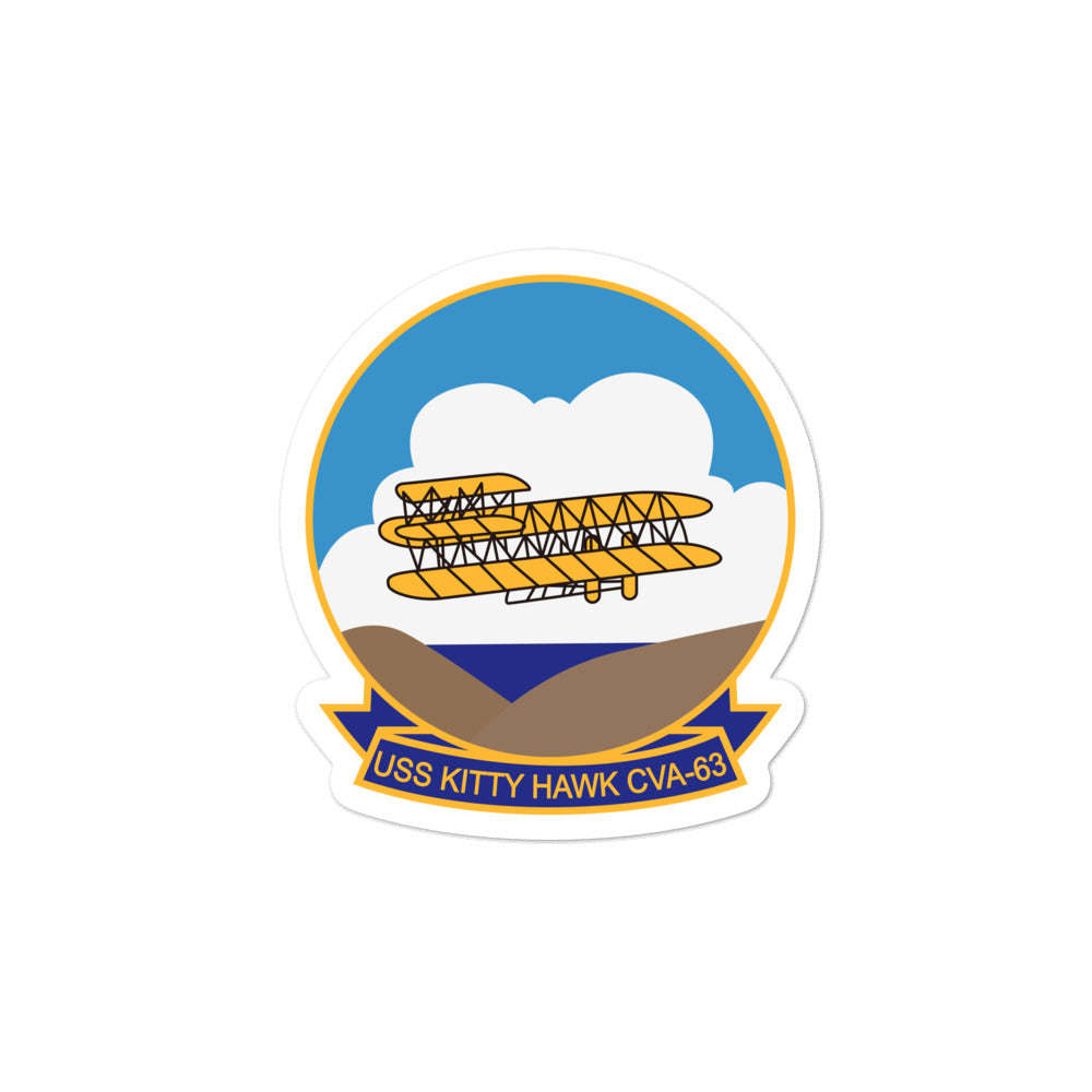 USS Kitty Hawk (CVA-63) Ship's Crest Vinyl Sticker