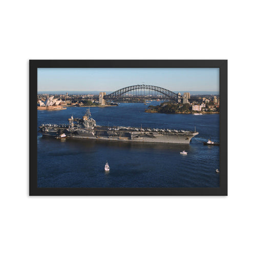 USS Kitty Hawk (CV-63) Framed Ship Photo - Sydney Harbour