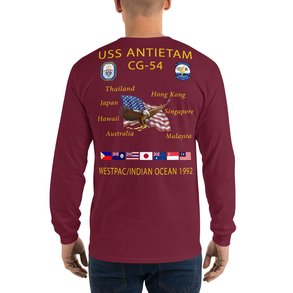 USS Antietam (CG-54) 1992 Long Sleeve Cruise Shirt
