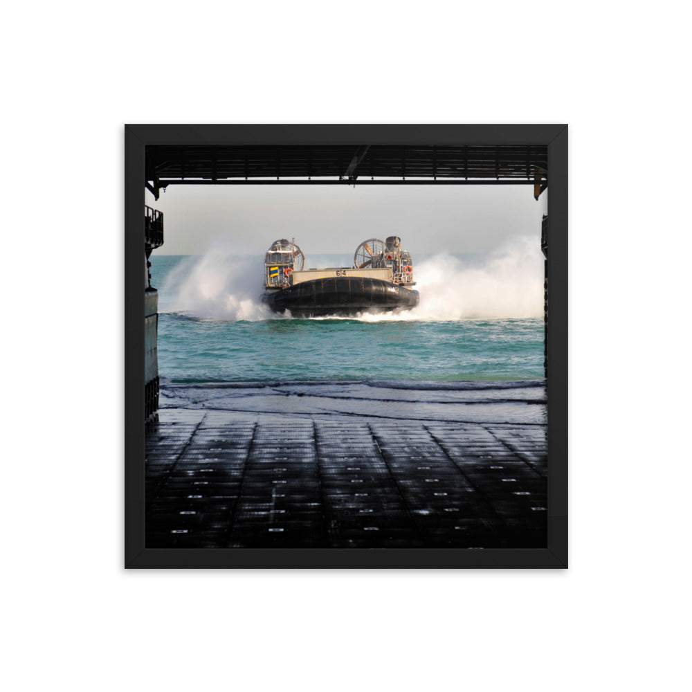 USS Pearl Harbor (LSD-52) Framed Well Deck Photo