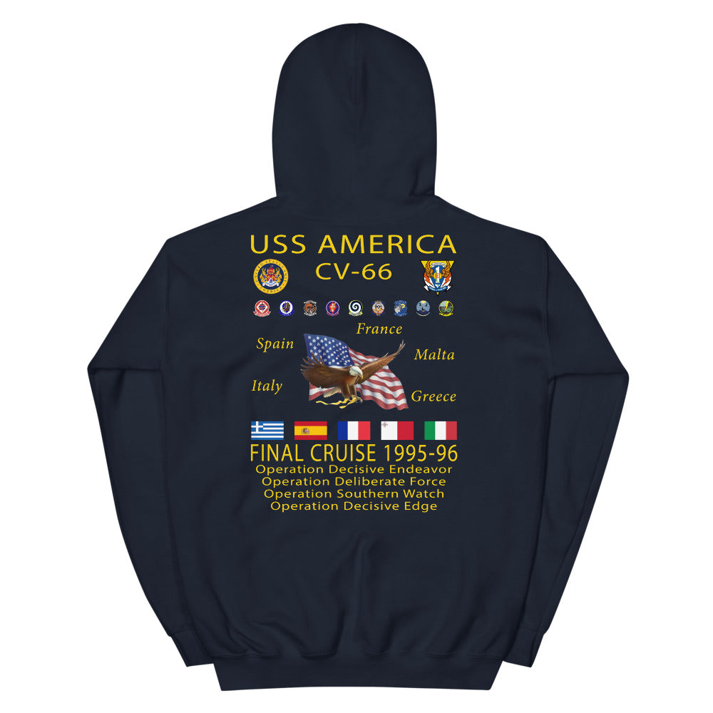 USS America (CV-66) 1995-96 Cruise Hoodie