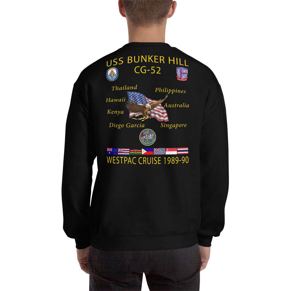 USS Bunker Hill (CG-52) 1989-90 Cruise Sweatshirt