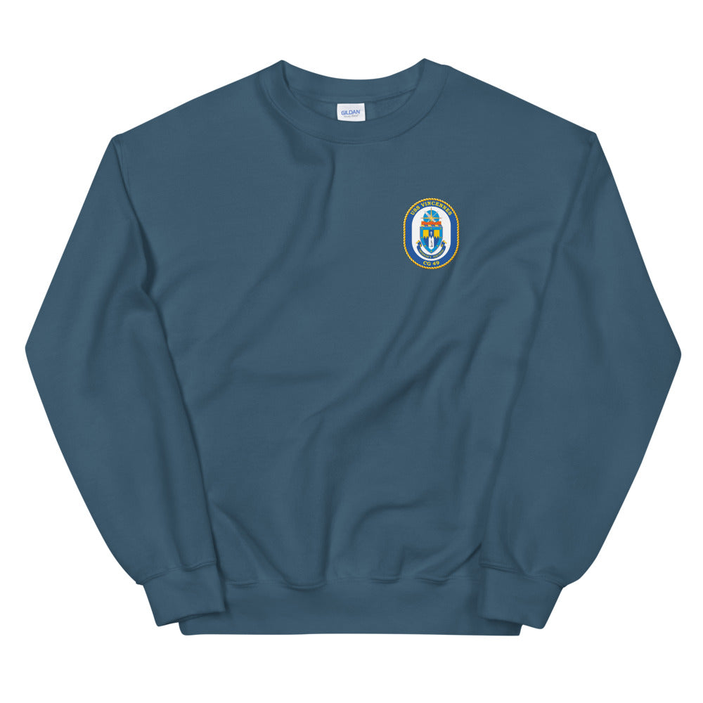 USS Vincennes (CG-49) Ship's Crest Sweatshirt