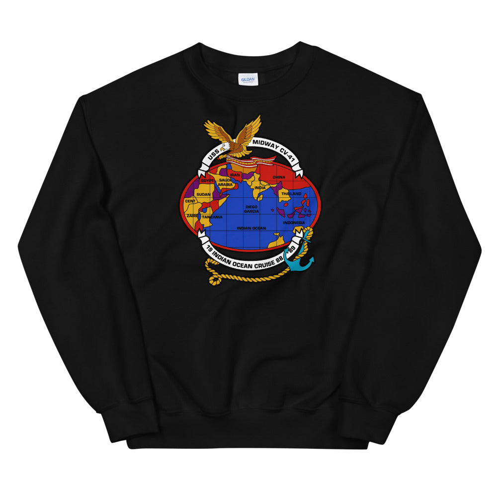 USS Midway (CV-41) Indian Ocean Cruise 1988-89 Sweatshirt