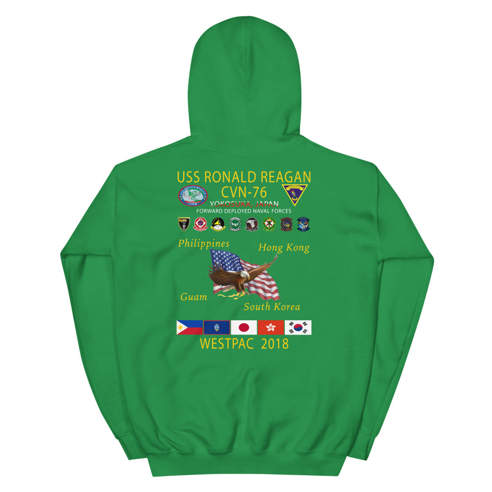 USS Ronald Reagan (CVN-76) 2018 Cruise Hoodie
