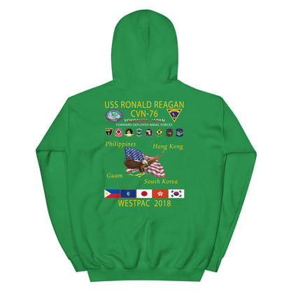 USS Ronald Reagan (CVN-76) 2018 Cruise Hoodie