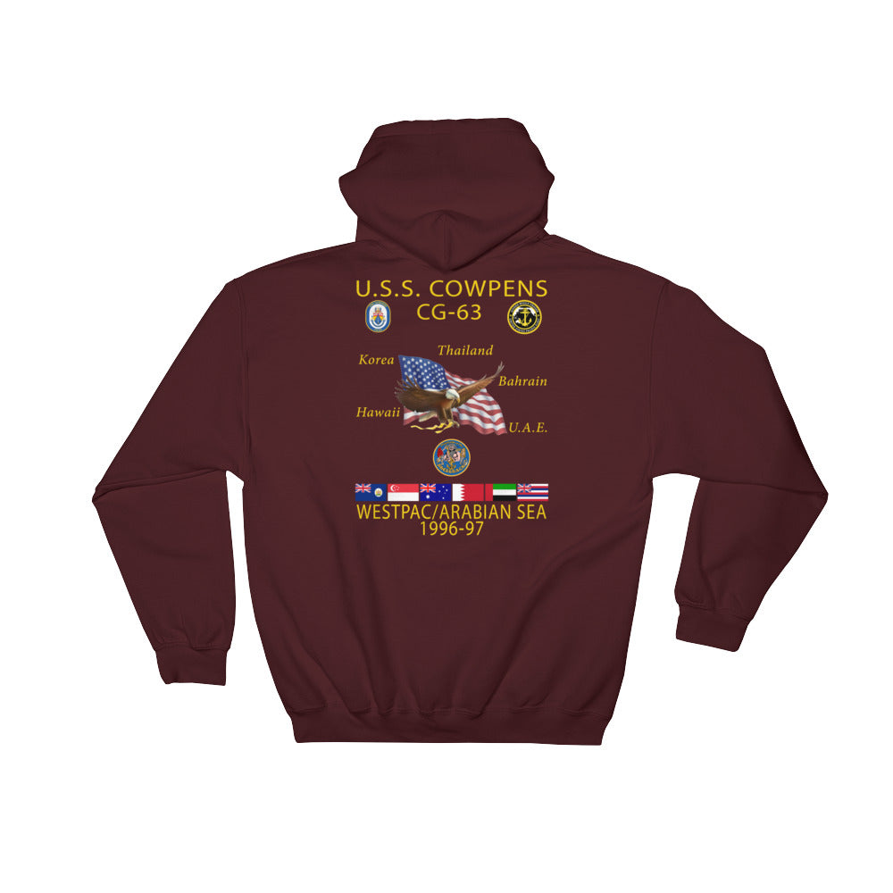 USS Cowpens (CG-63) 1996-97 Cruise Hoodie