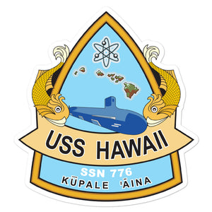 USS Hawaii (SSN-776) Ship's Crest Vinyl Sticker