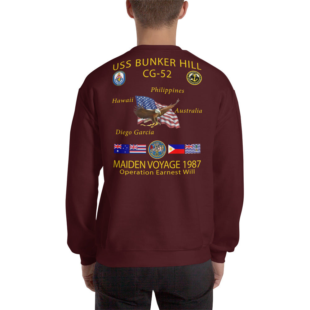 USS Bunker Hill (CG-52) 1987 Cruise Sweatshirt