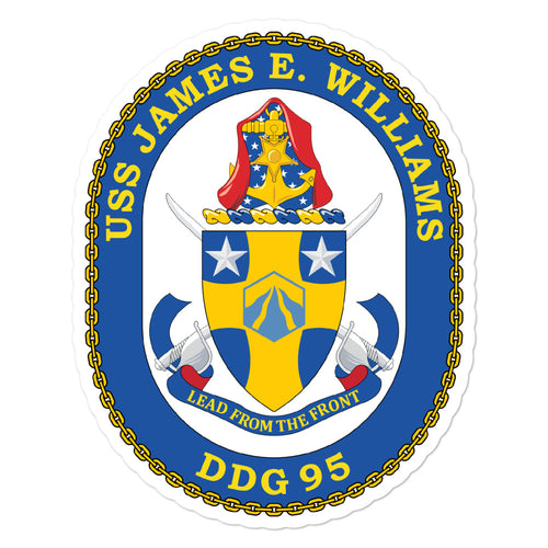 USS James E. Williams (DDG-95) Ship's Crest Vinyl Sticker