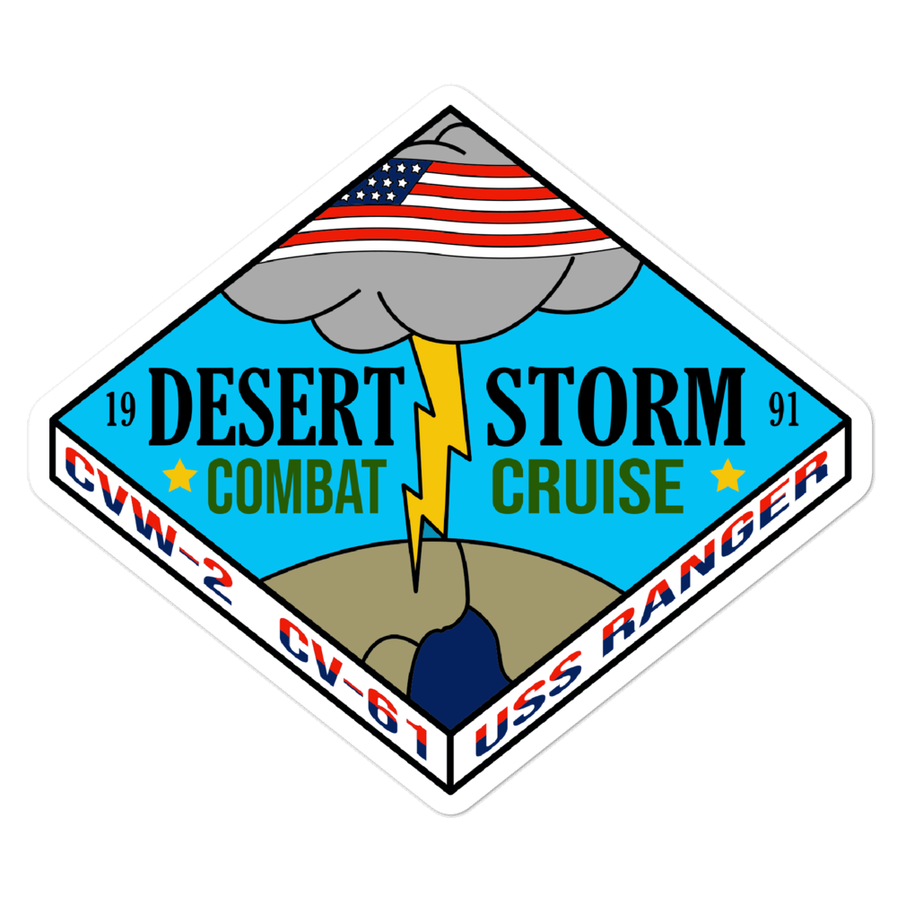 USS Ranger (CV-61) Desert Storm Combat Cruise Vinyl Sticker