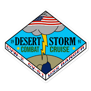 USS Ranger (CV-61) Desert Storm Combat Cruise Vinyl Sticker