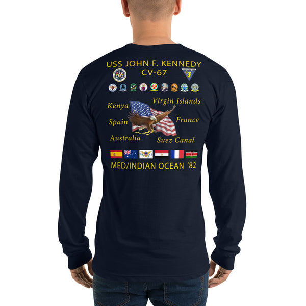 USS John F. Kennedy (CV-67) 1982 Long Sleeve Cruise Shirt