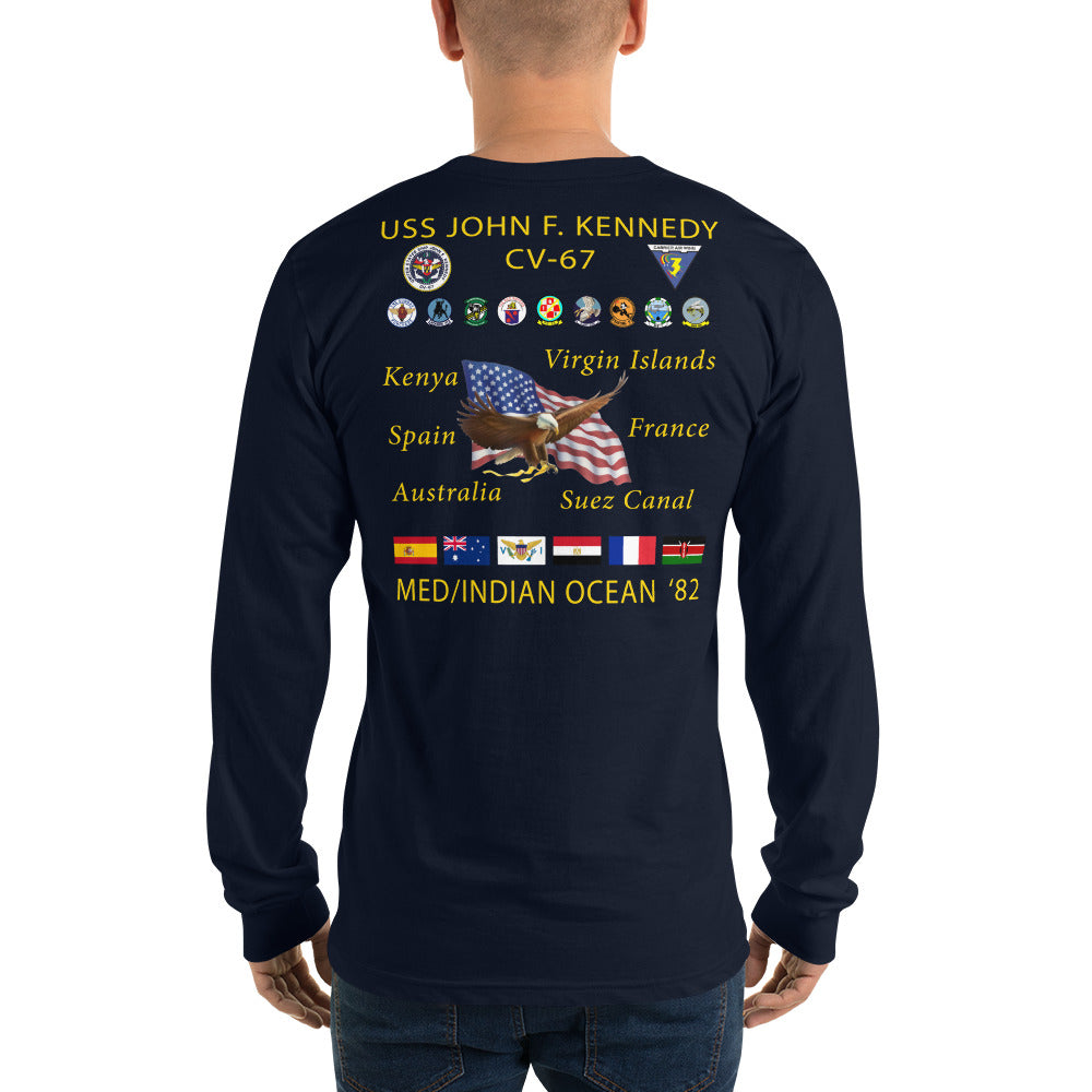 USS John F. Kennedy (CV-67) 1982 Long Sleeve Cruise Shirt