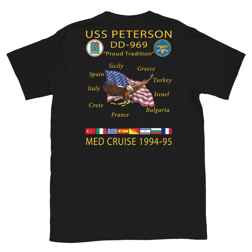 USS Peterson (DD-969) 1994-95 Cruise Shirt